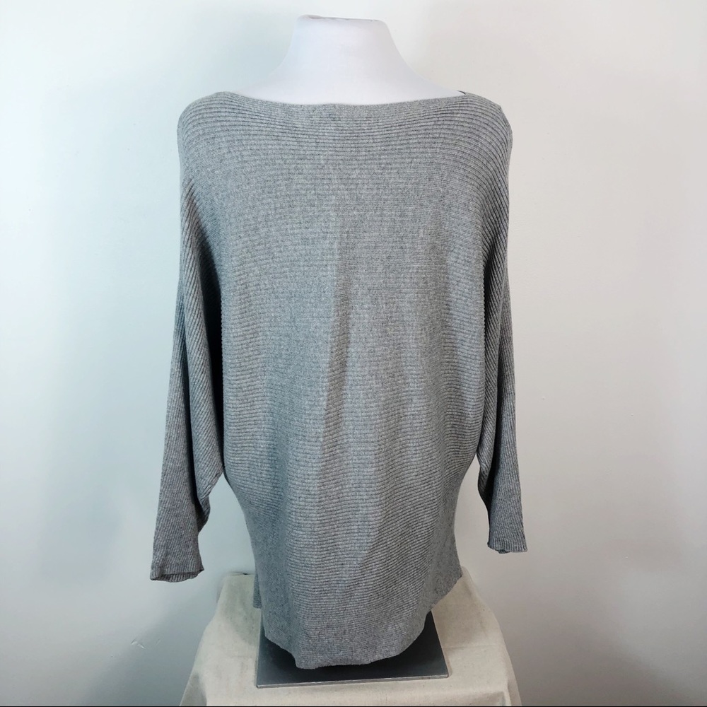 Vince Camuto Ribbed cold Shoulder Tunic Sweater